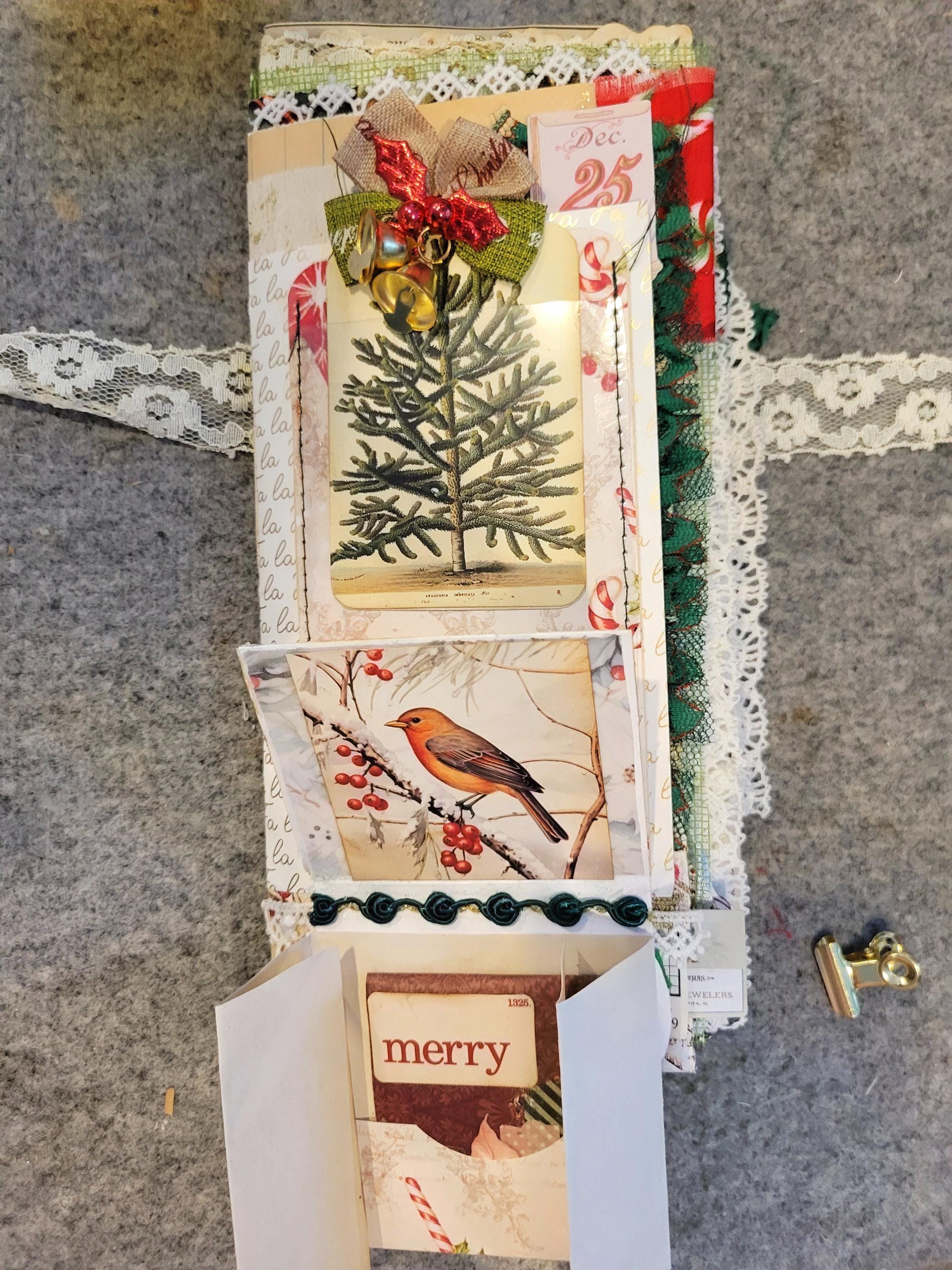 クリスマスオープンスタイルジャンクジャーナル - Etsy 日本