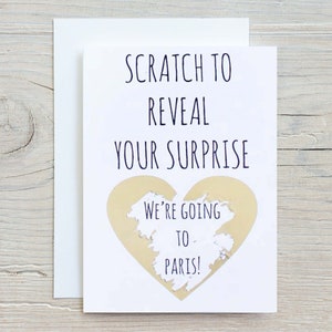Scratch To Reveal Surprise Card Custom Scratch Off Card / Scratch Card Personalised Pregnancy/Birthday/Wedding/Holiday/Treat/festival