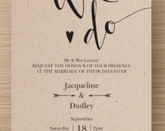 Country Wedding Invitations Etsy