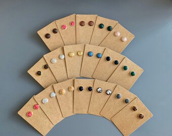 Leather Stud Earrings