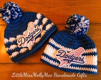 dodgers baby beanie