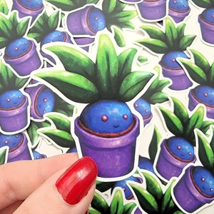 Sticker plante en pot étrange - Stickers vinyle mat premium
