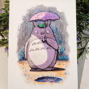 Mein Nachbar Totoro Aquarell Mini Print
