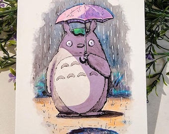 My Neighbor Totoro Watercolour Mini Print