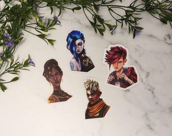 Arcane Jinx, Vi, Ekko och Mel - Premium Matte Vinylklistermärken