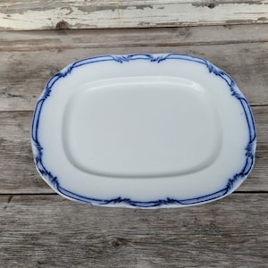 Furnivals, The Roman, Meat Platter, Flow Blue, England, c. 1890