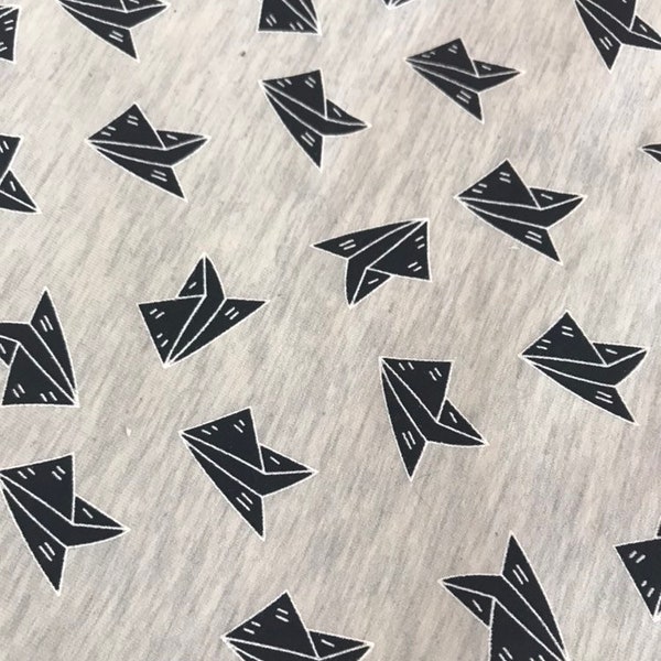 Airplane printed jersey fabrics