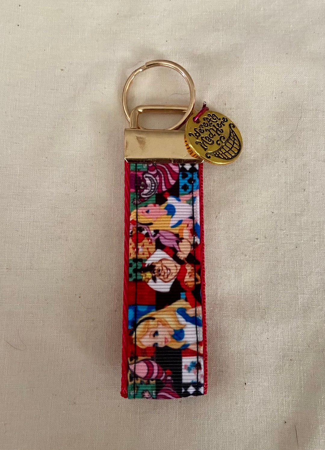 Disneys Alice in Wonderland Key Fob Etsy