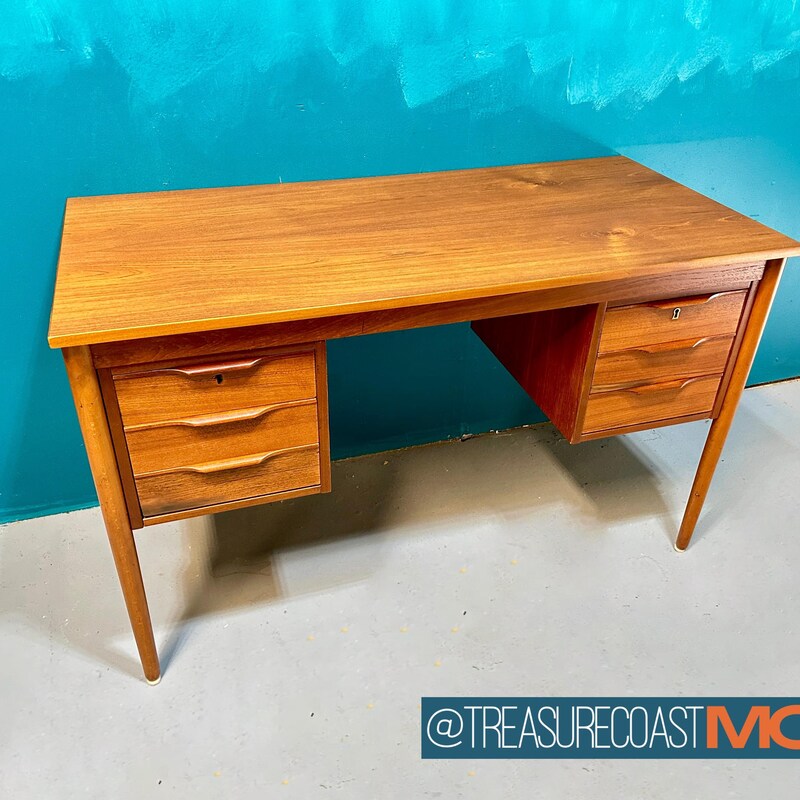 Teak Desk - Etsy