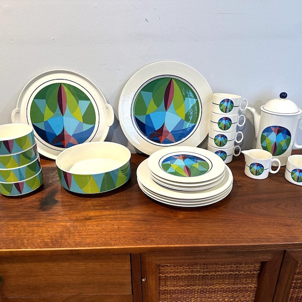 Villeroy & Boch Kaleidoscope Dining Set, Service for 4, Serving Pieces