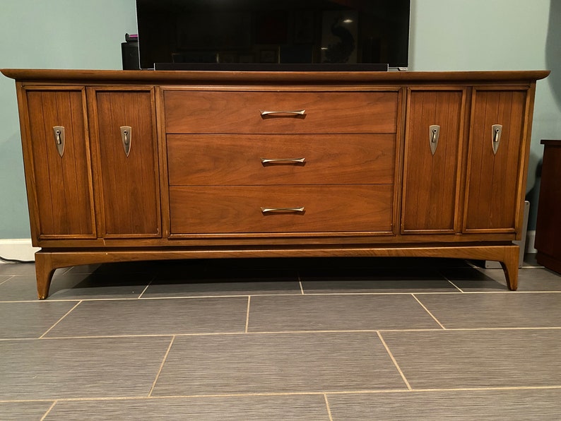 Mid Century Low Dresser From Kent Coffey / the Wharton /walnut Etsy