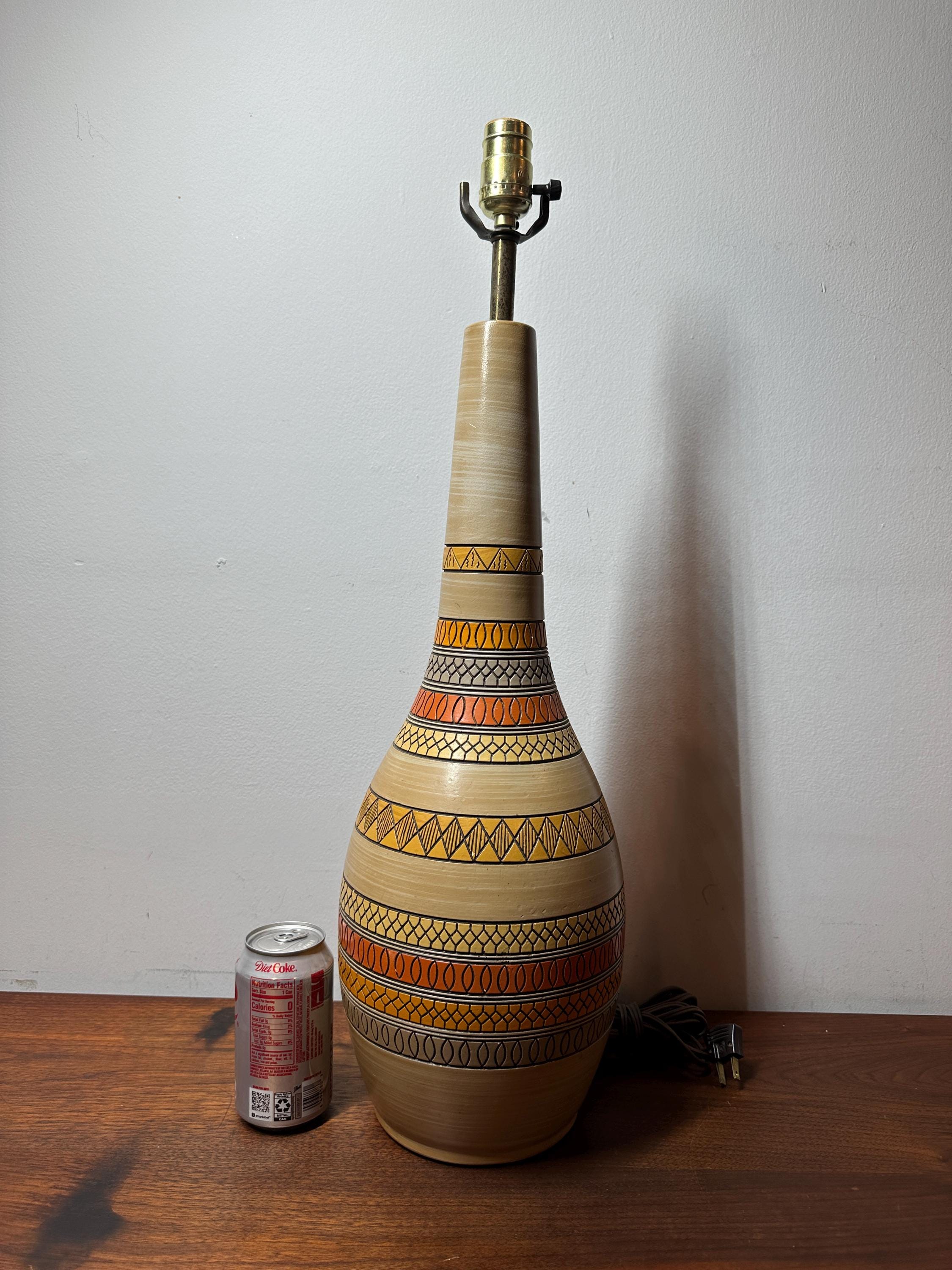 Vintage Fortune Lamp Co. Chalkware Lamp: 1959 MCM Genie Bottle - Etsy