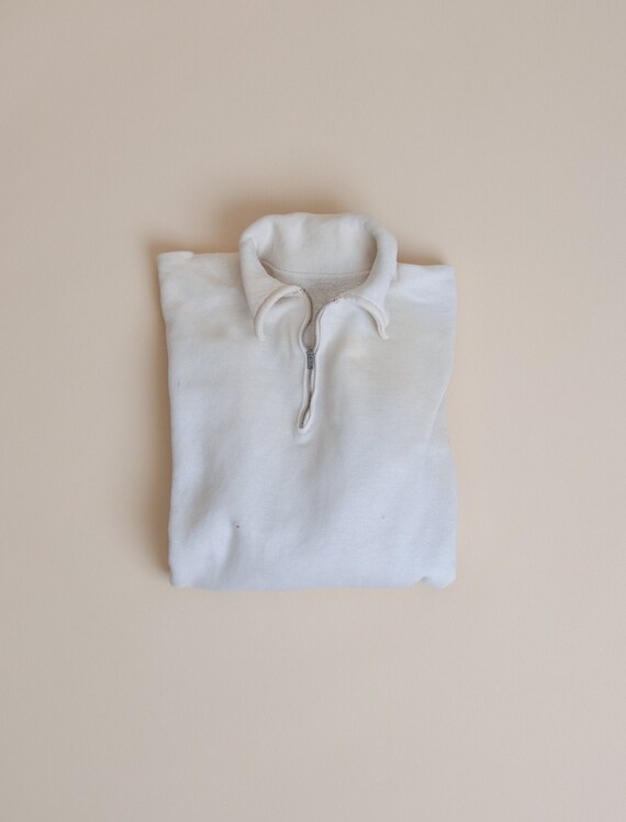 1950's Small Distressed Quarter Zip Sweatshirt