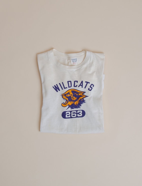 1960's Small Wildcats Phys. Ed. T-Shirt on Champio