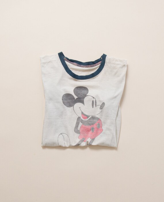1970's Medium Paper Thin Destroyed Mickey Mouse Ri