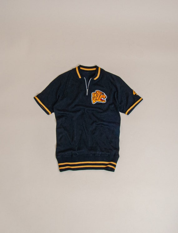 1950's X-Small Durene Short Sleeve 1/4 Zip Jersey