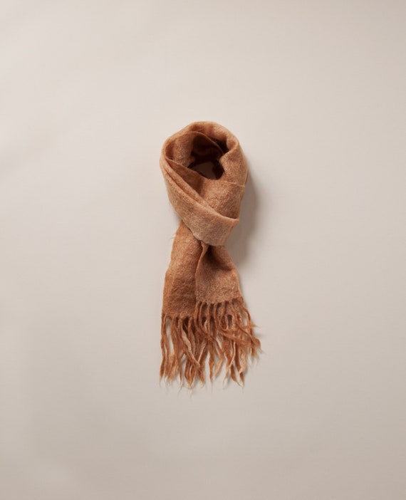 Vintage Large Mohair Check Scarf