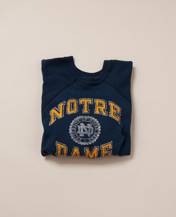 1980's Medium Distressed Notre Dame Raglan Sweatsh