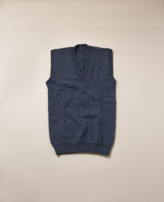 1950's Small Hand Knit Sweater Vest