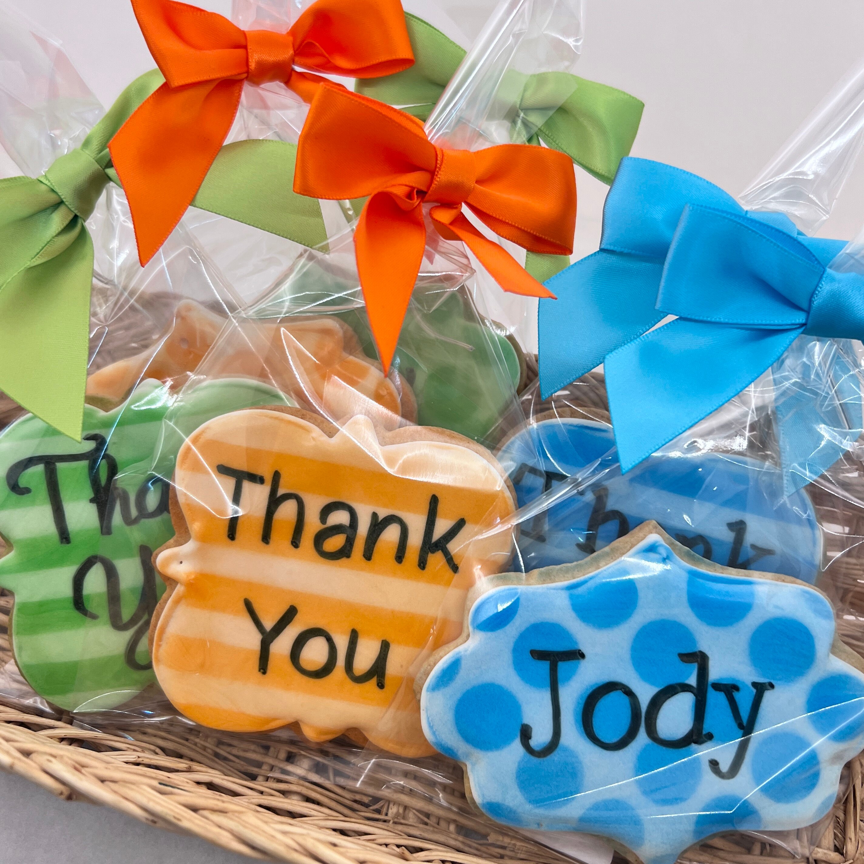 Custom Message Ombre Cookies- Set of 6 Crunchy Shortbread Cookies ...