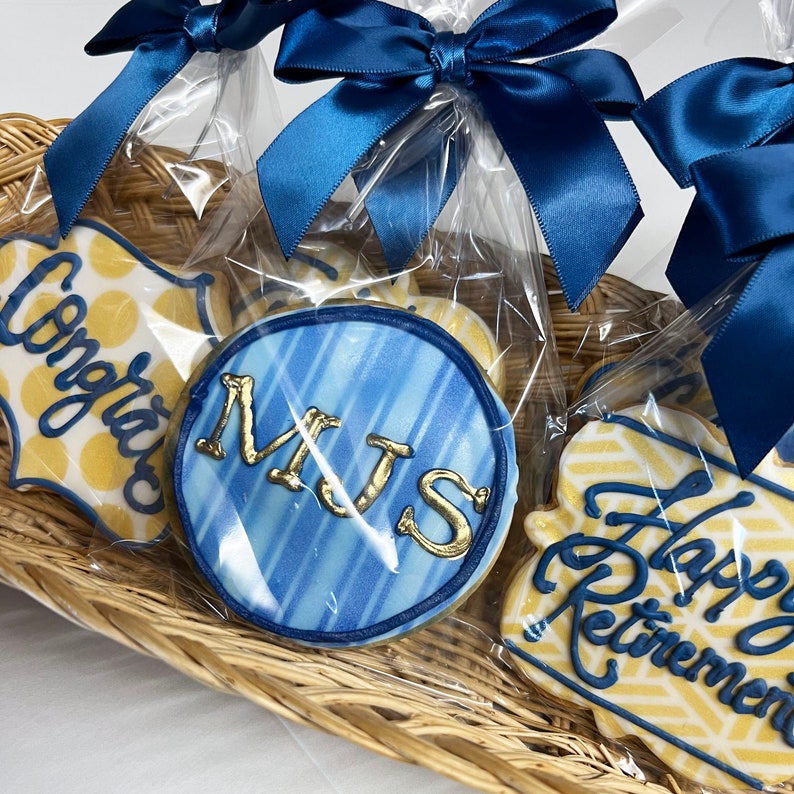Congratulations Retirement Set of 6 Crunchy Shortbread Cookies Individually Wrapped by BakersDozenToGo image 3