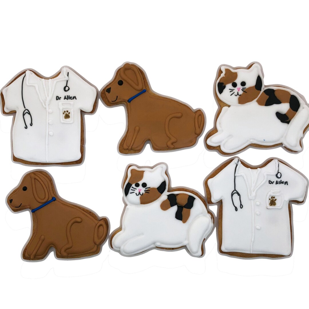 Veterinarian Cookies Set of 6 Crunchy Shortbread Cookies Etsy