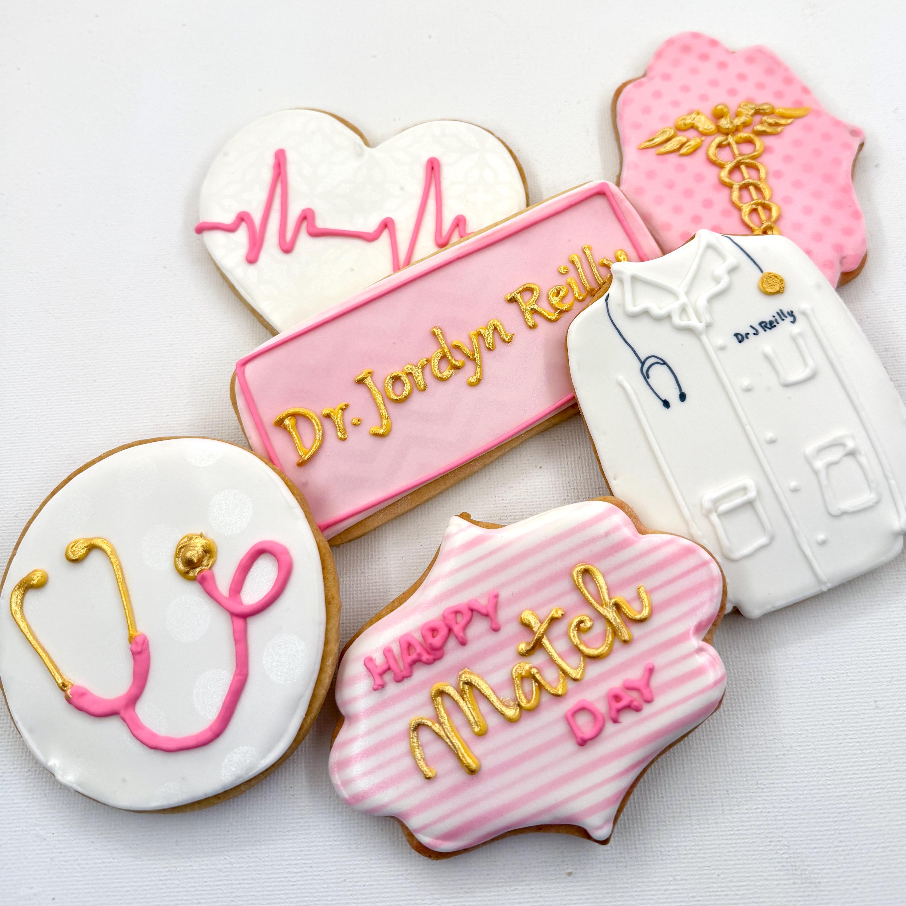 Pathologists Cookies Doctor Match Day Medical Theme Cookies- Set of 6 Crunchy Shortbread ...
