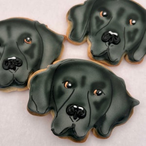 Portrait Dog Cookies- Set of 6 Crunchy Shortbread Cookies Individually Wrapped by BakersDozenToGo