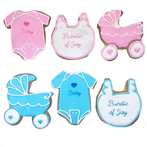 Bundle of Joy Assortment- Set of 6 Crunchy Shortbread Cookies Individually Wrapped by BakersDozenToGo