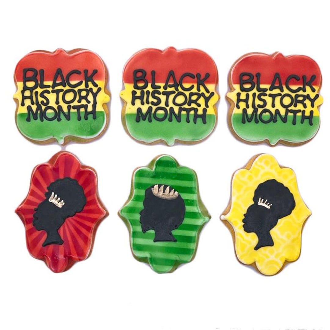 Black History Month Cookies- Set of 6 Crunchy Shortbread Cookies Individually Wrapped by ...
