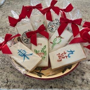 Mahjong Tile Cookies- Set of 6 Crunchy Shortbread Cookies Individually Wrapped by BakersDozenToGo image 7