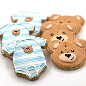 Baby Bear Cookies- Set of 6 Crunchy Shortbread Cookies Individually Wrapped by BakersDozenToGo