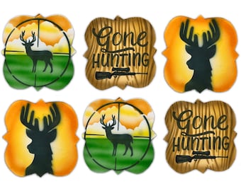 Gone Deer Hunting Cookies- Set of 6 Crunchy Shortbread Cookies Individually Wrapped by BakersDozenToGo