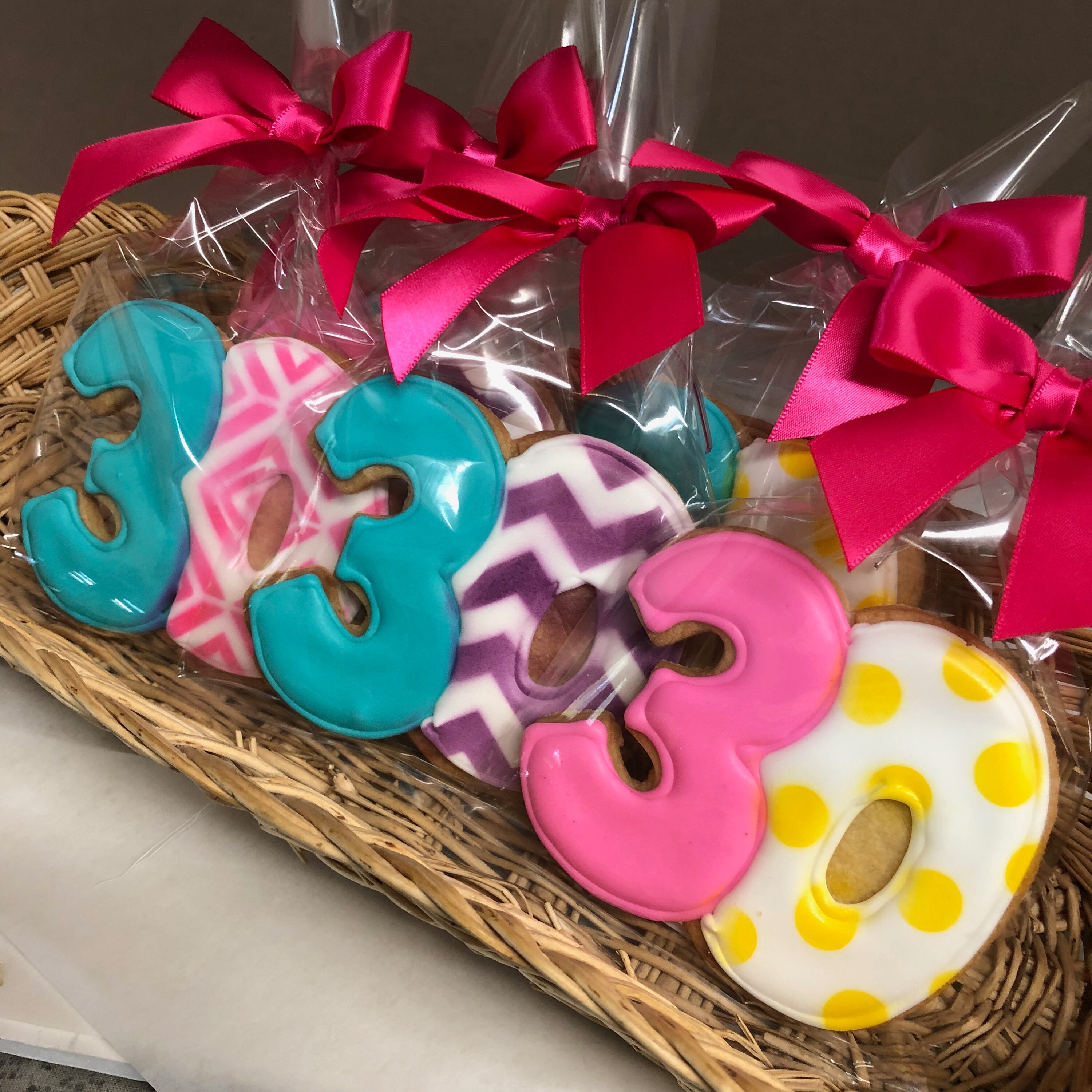 Vintage Birthday Cookies Set of 6 Crunchy Shortbread Cookies Etsy