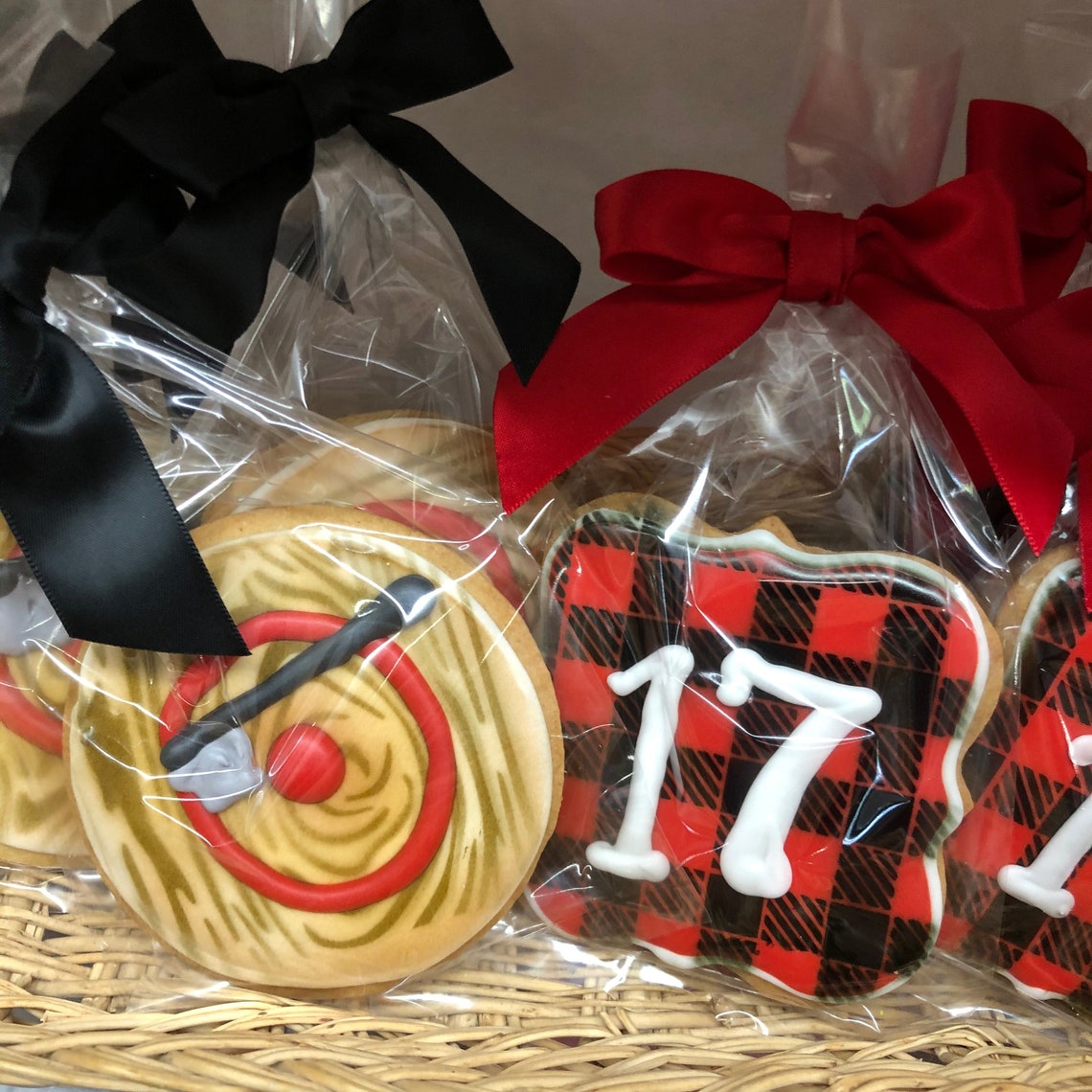 Axe Throwing Lumberjack Cookies Set of 6 Crunchy Shortbread Etsy