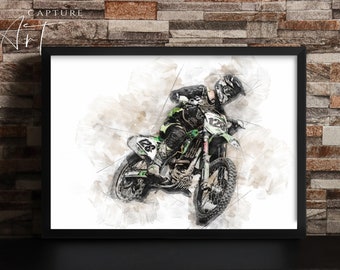Custom Car Sketch | Watercolour Motorbike Portrait