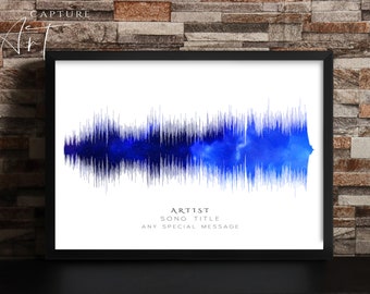 Custom Space Background Soundwave, Sound Wave Photo Song Print, Birthday Gift, Custom Christmas Gift, Custom Soundwave Art Print