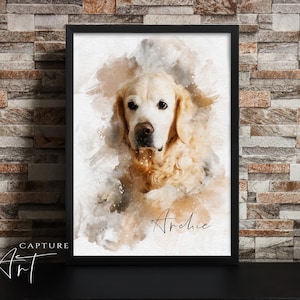 Personalised Watercolour Pet Portrait, Pet Portrait, Pet Illustration, Custom Dog Portrait, Pet Lover Gift, Birthday Gift, Digital Portrait