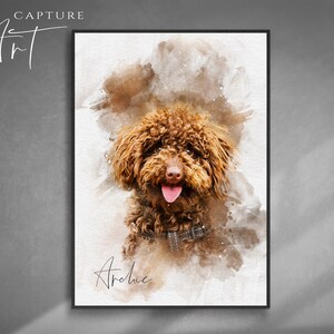 Personalised Pet Painting, Custom Watercolour Pet Portrait, Pet Memorial Gift, Birthday Gift, Dog Lovers Gift, Pet Art Print image 2