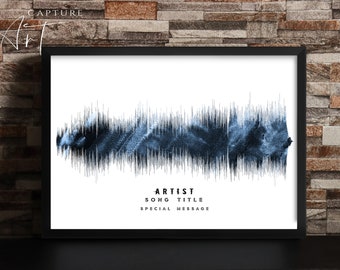 Sound Wave Print Gift, Custom Soundwave Song Print