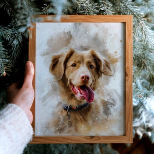 Personalised Pet Painting, Custom Watercolour Pet Portrait, Pet Memorial Gift, Birthday Gift, Dog Lovers Gift, Pet Art Print image 5