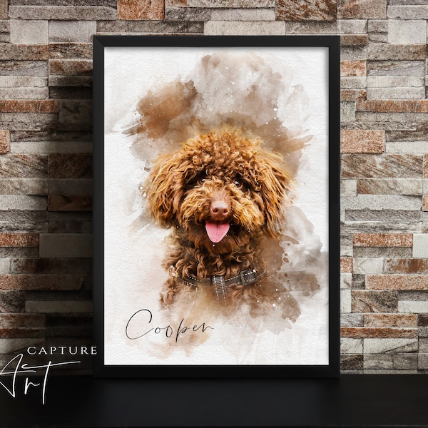 Custom Watercolour Pet Portrait, Pet Illustration, Pet Lover Gift, Birthday Gift, Pet Memorial Gift, Custom Dog Portrait, Mother's Day Gift