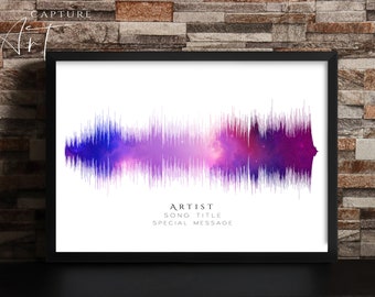 Custom Soundwave Art Print, Space Song Photo Gift