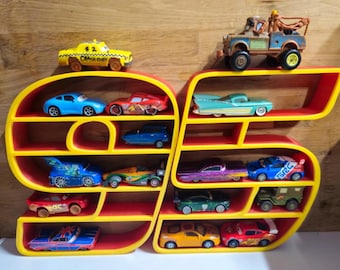 Samochody 95 Die Cast Samochody Stołowe Półka Wyścigowa Czerwona i Błyskawiczna Żółć Kolory