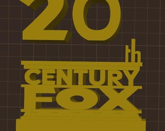 Logotipo de Fox del siglo XX dividido en 3D