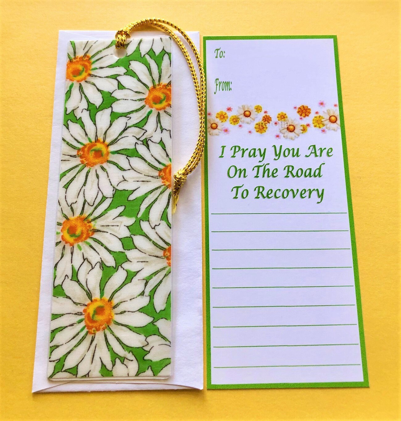 Bookmarker Bookmarker/laminated/handmade/fabric/greeting Cardmark/flower Design - Etsy