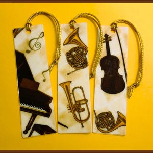 Bookmarkers/Laminated/Handmade/Fabric/Music Design