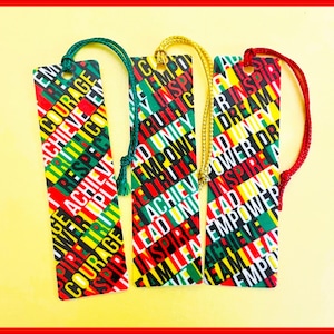 Bookmarkers/Laminated/Handmade/Fabric/Afrocentric Design