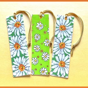 Bookmarkers/Laminated/Handmade/Fabric/Flower Design