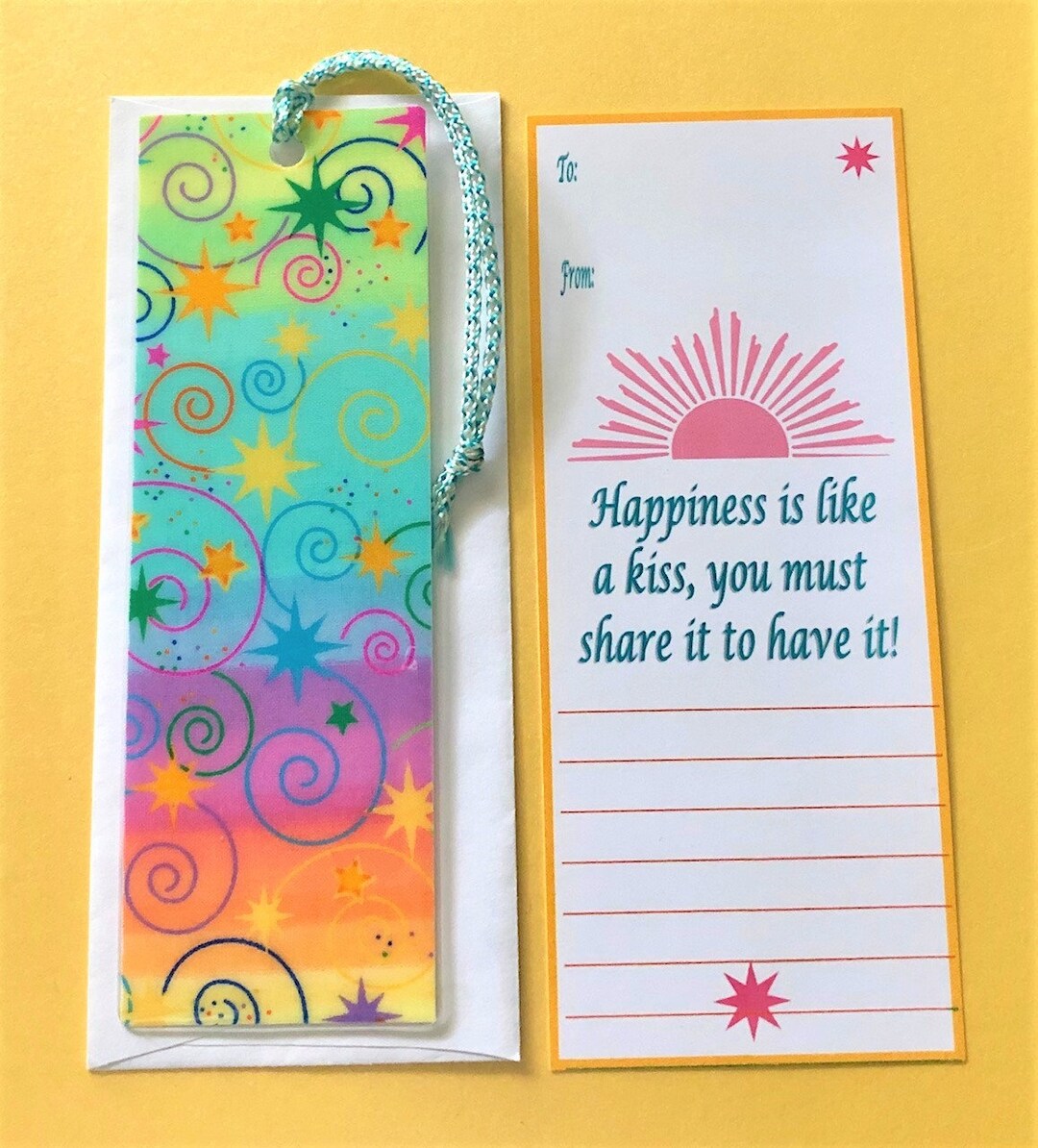 Bookmarker Bookmarker/laminated/handmade/fabric/greeting Cardmark/stars Design - Etsy